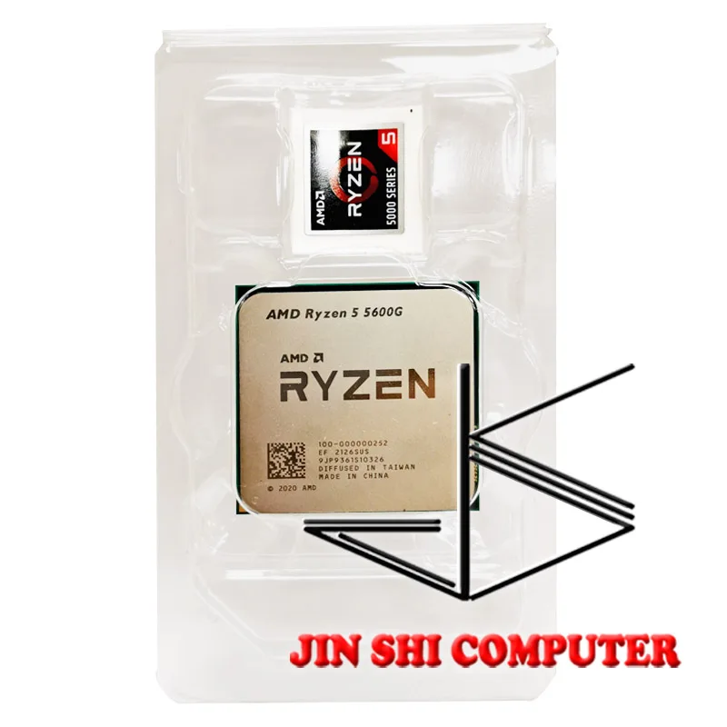 Cpu processor AMD Ryzen 5 5600G R5 5600G 3.9GHz Six-Core Twelve-Thread 65W CPU Processor L3 = 16M 100-000000252 Socket AM4