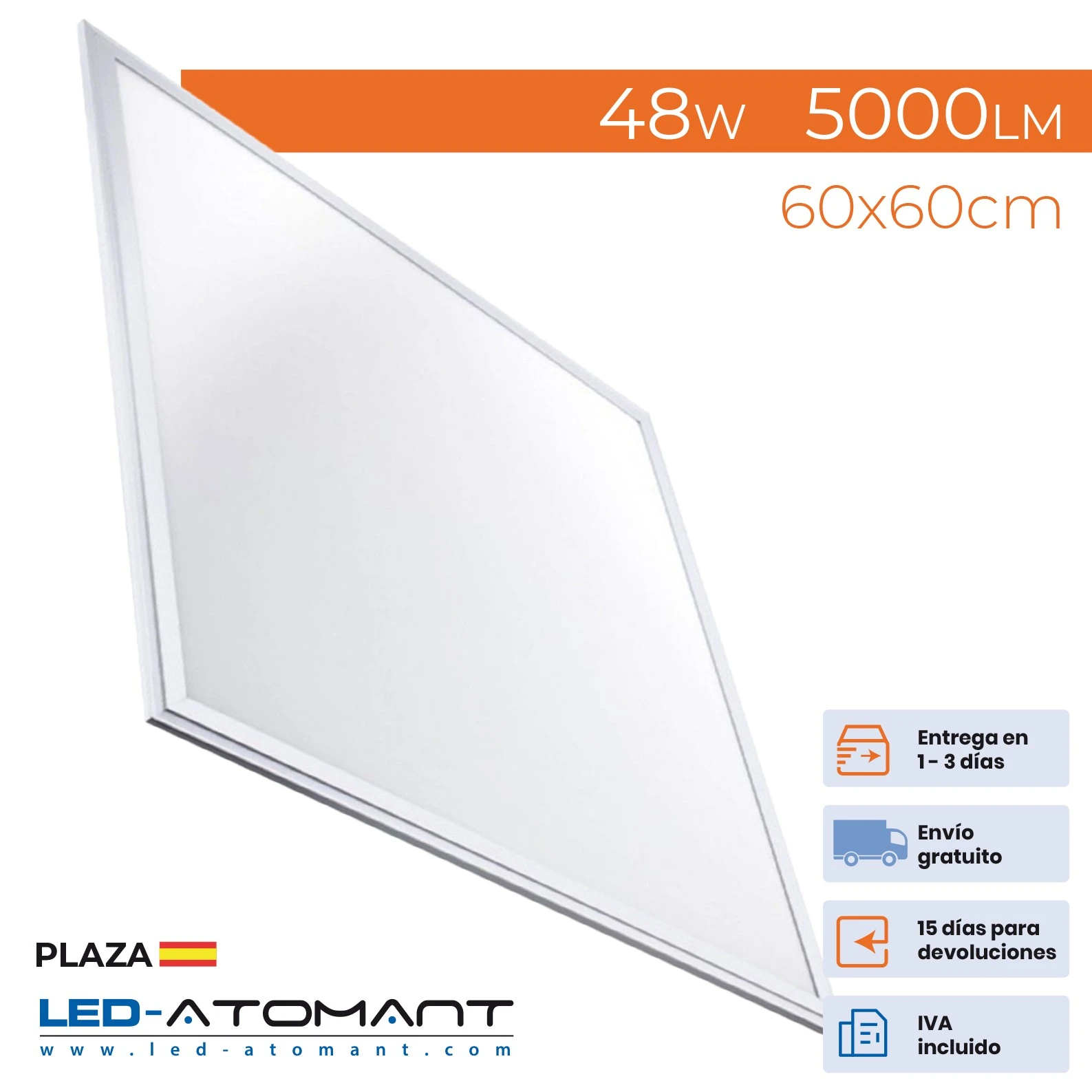 LED 48w 60x60 5000lm panel led slim luces luz decoracion paneles hogar techo desmontable luminaria armstrong|Panel de luces - AliExpress