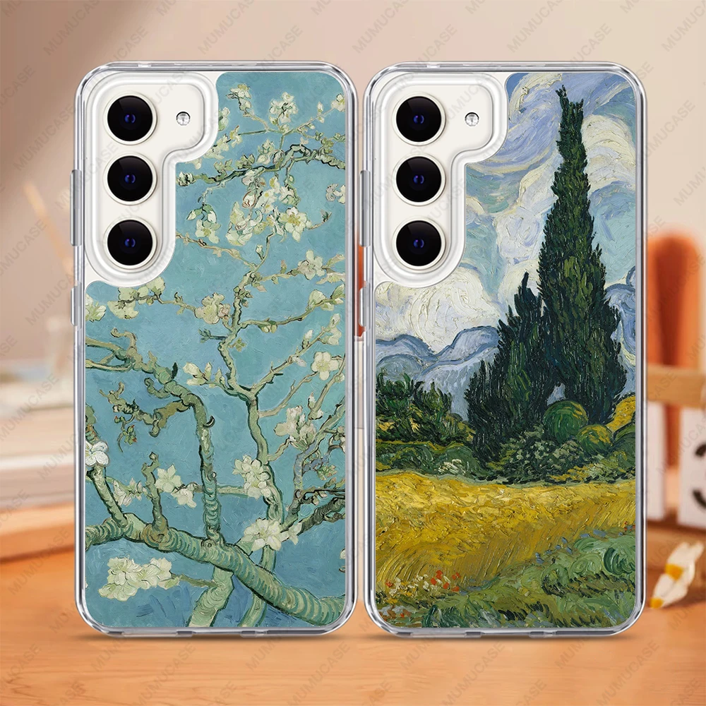 Dual-Layer Shockproof Protective Case with Van Gogh's Landscape Art Design