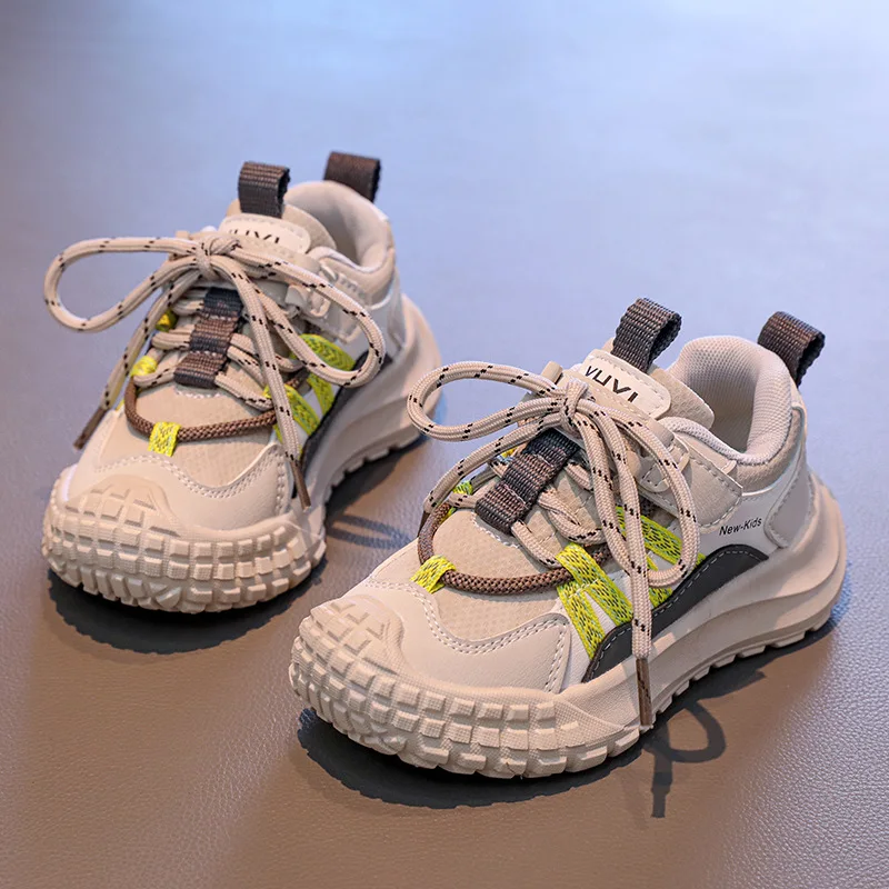 Kids Mesh Basketball Shoes Chunky Sneakers for School and Sports