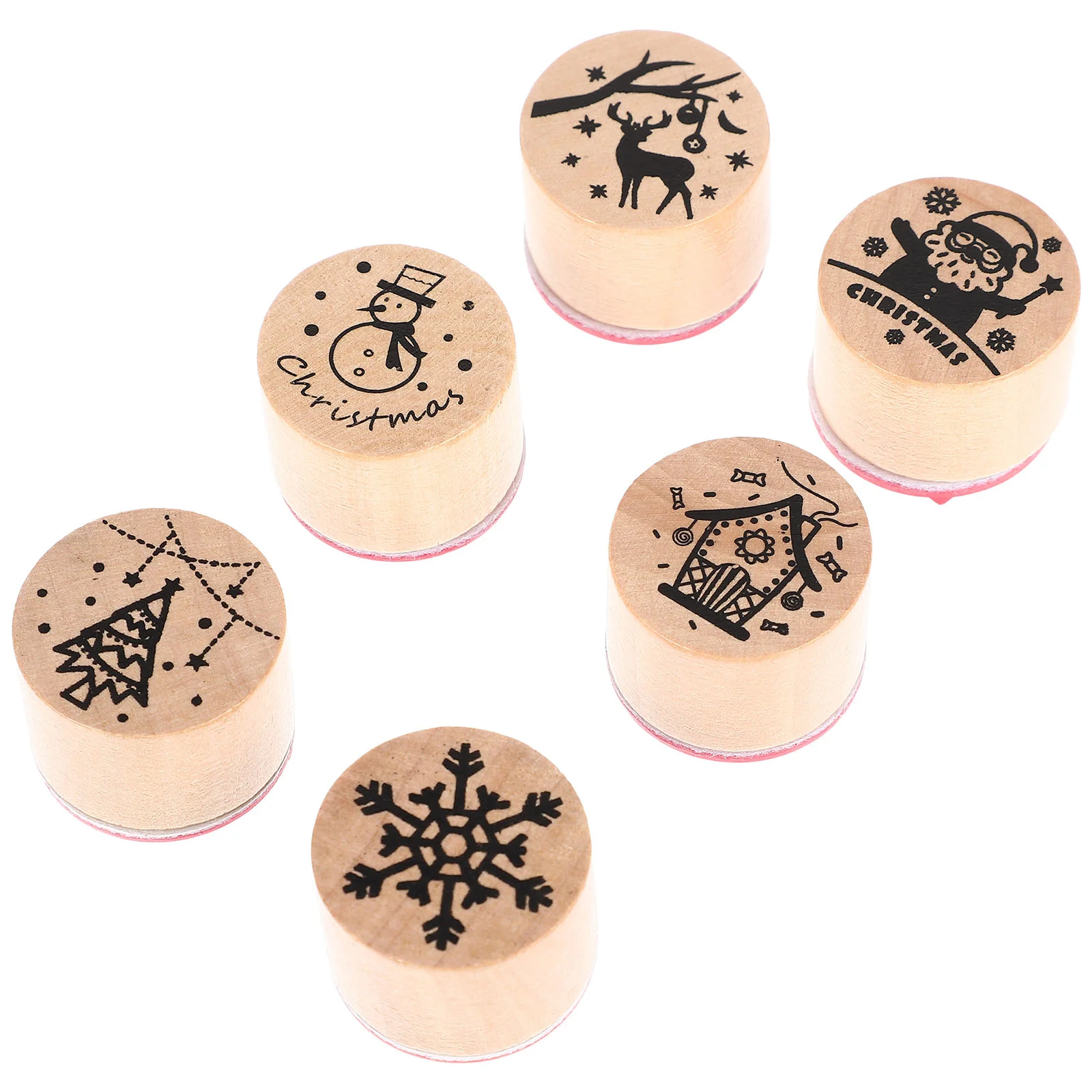 

6pcs Christmas Stamps Xmas Kids Seal Toy Xmas Gift Xmas Decorations DIY Seal Stamps