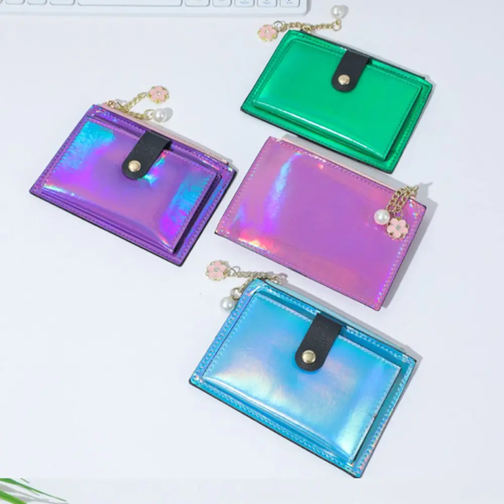 Laser Bunte Kartenhalter Geldbörsen Damen Mode Kurze Geldbörse PU Leder Null Geldbörse Brieftasche Kreditkarteninhaber Taschen – Detail 6