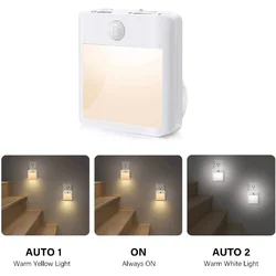 Dimmable LED Motion Sensor Night Lights - Warm White Ambient Lighting - AU (Warm White Light)