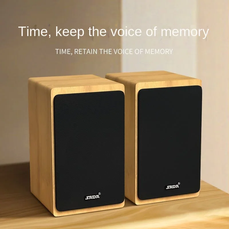 Wood Audio Volume HIFI Shock Super Large Heavy Bass Speakers Game Desktop Computer Subwoofer Sound