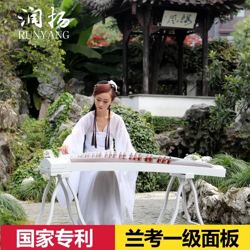 Chinese Guzheng Natural White Shells Carving Zither Handmade Inlay Zither China 21 Strings Music Instrumment Guzheng