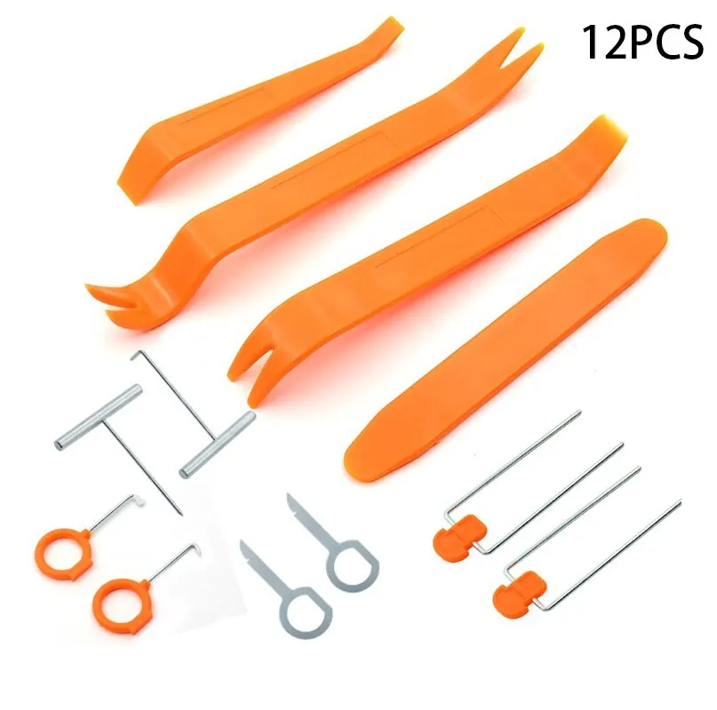 12 PCS Car Hand Tools Car Removal Kit DVD Stereo Conversion Kit Interior Plastic Trim Dashboard Removal Tool Repair Tool 3