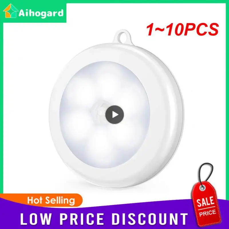 

1-10 шт., энергосберегающая автоматическая лампа с датчиком движения