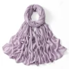 Nouveau grande taille solide rayonne Modal Hijab écharpe femmes musulman foulard enveloppes châle Femme Musulman bandeau islamique Turban 190*85 cm