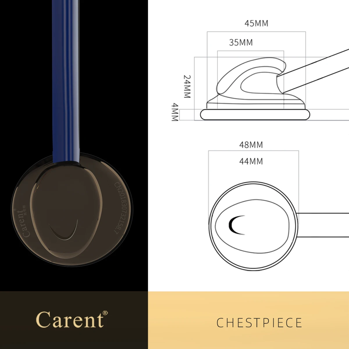 Carent Medical Stethoscopes Universal Professional Cardiology Stethoscopes Dual Fetal Heart Equipment Health Care