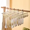 3438 Multi-function drying rack with clip drying rack student dormitory non-slip socks holder household clothes drying 1