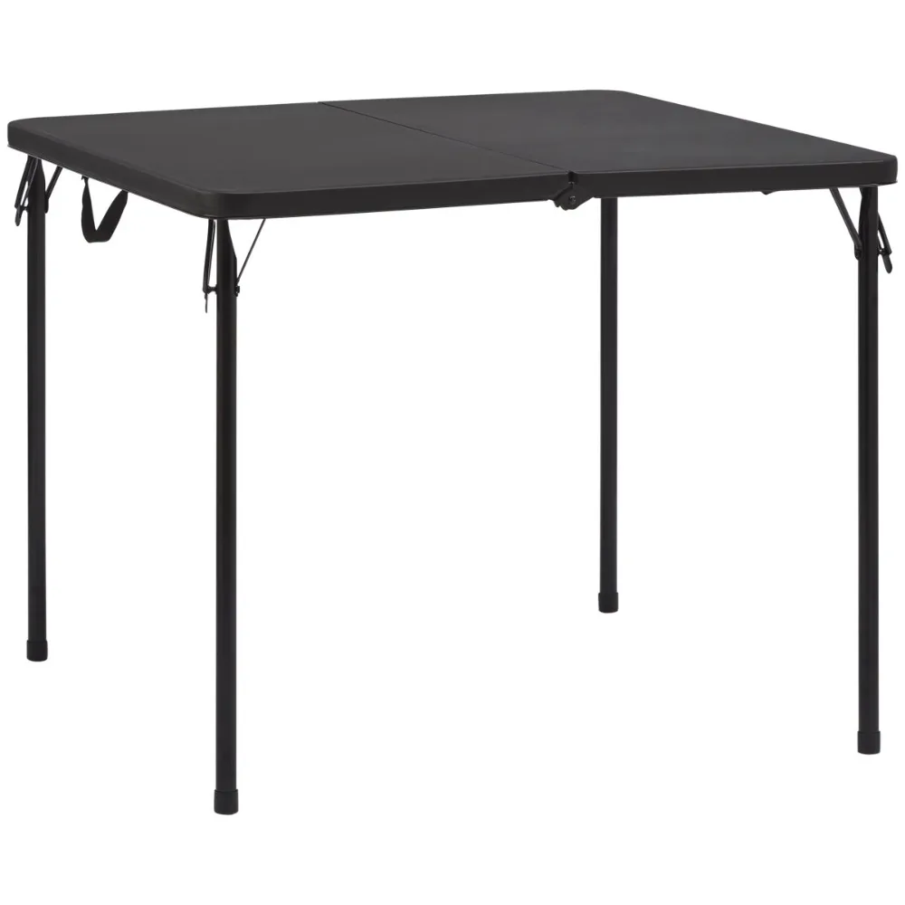 

Mainstays 34" Square Resin Fold-in-Half Indoor Outdoor Table, Rich Black