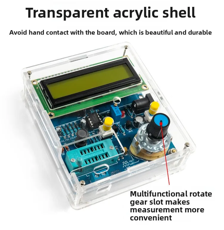 Kapazitäts-, Induktivitäts- und Frequenzmessungs-DIY-Kit Elektronik-Schweißübungsset 51 Einzelchip-Testerplatine – Detail 9