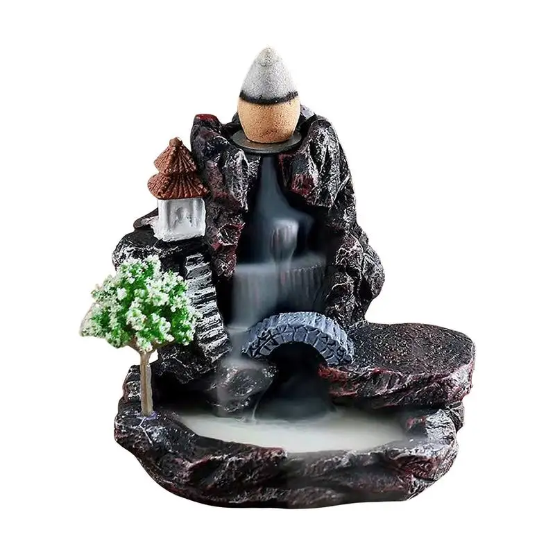 

Incense Burner Mountains River Waterfall Fragrance Fireplace Backflow Aroma Smoke Zen Censer Holder DecorationI nterior Bedroom