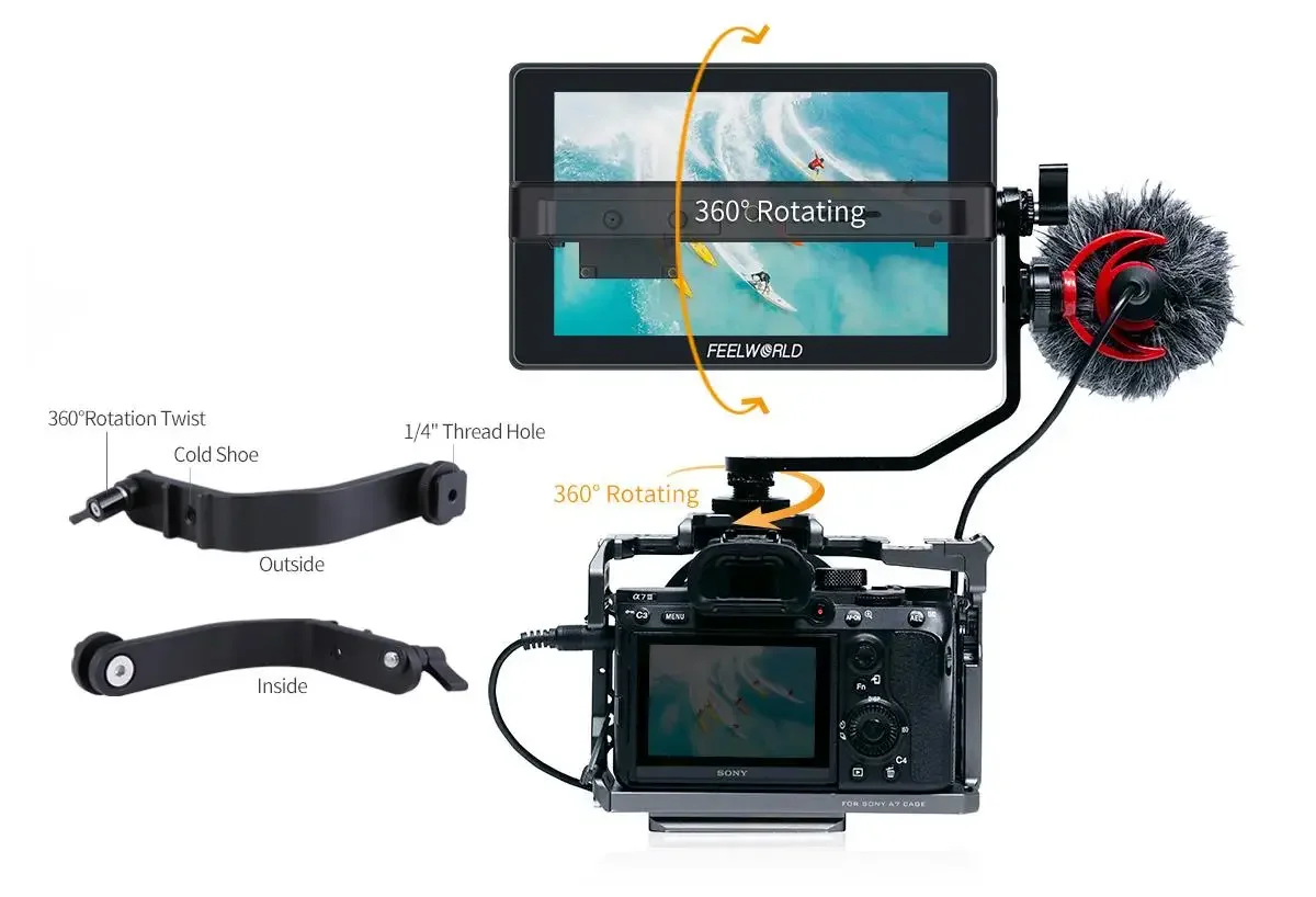SH7 7-inch Monitor SDI/HDMI-compatible Input/Output Cross Conversion Monitor Ult
