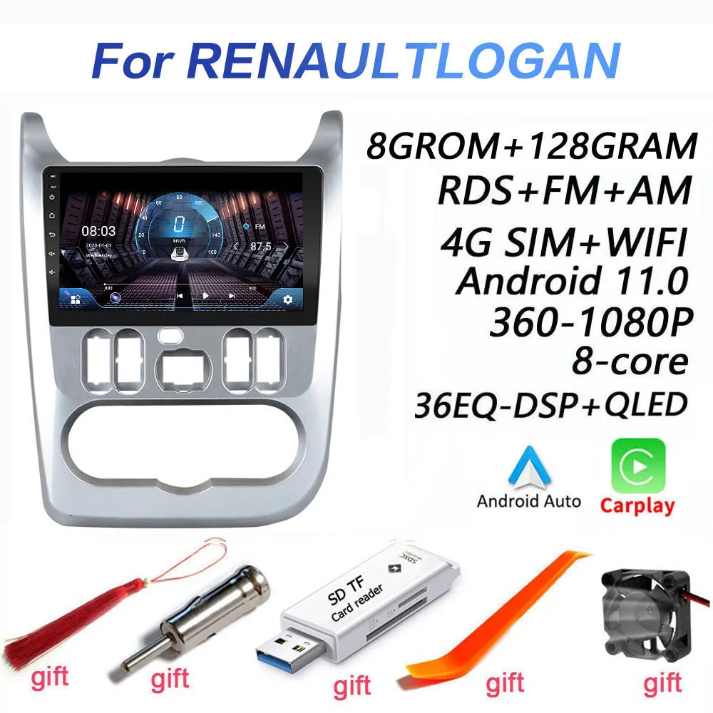 8g+128g Dsp 2 Din Android 10.0 4g Net Car Radio Multimedia Video Player