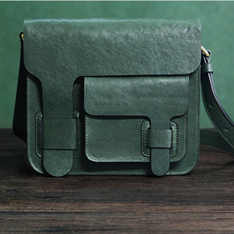 Description Picture 5 of item1Set DIY Hand Template Fashion men's crossbody bag Leather Craft Pattern Kraft Paper Stencil Sewing Pattern L30x29CM