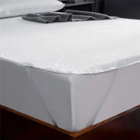 Waterproof White Mattress Pad Cover Anti Mites Bed Sheet Waterproof Mattress Protector For Bed Elastic Belt Fix Mattress Topper 3