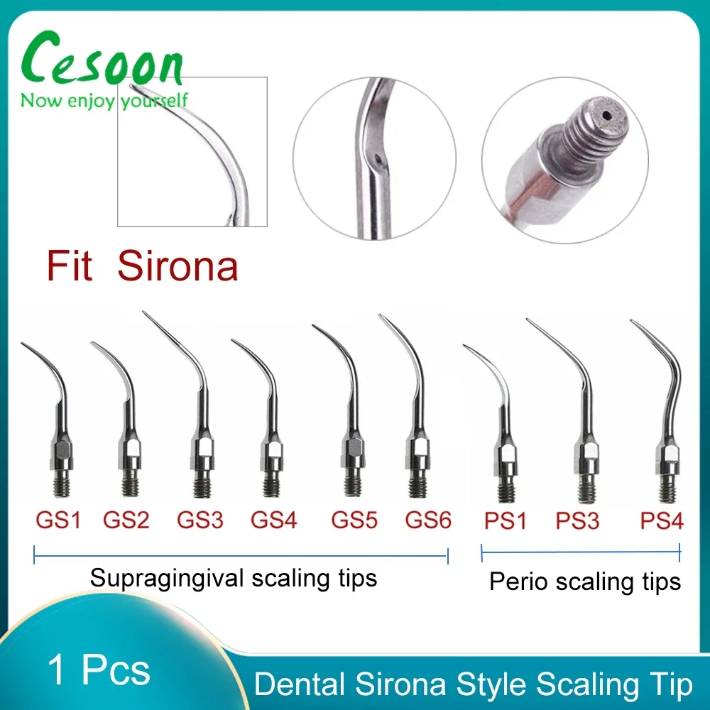 

Dental Ultrasonic Scaler Tips Endodontics Periodontics Supragingival Scaling Tip for SIRONA GS1/2/3/4/5/6 PS1/3/4 Dentistry