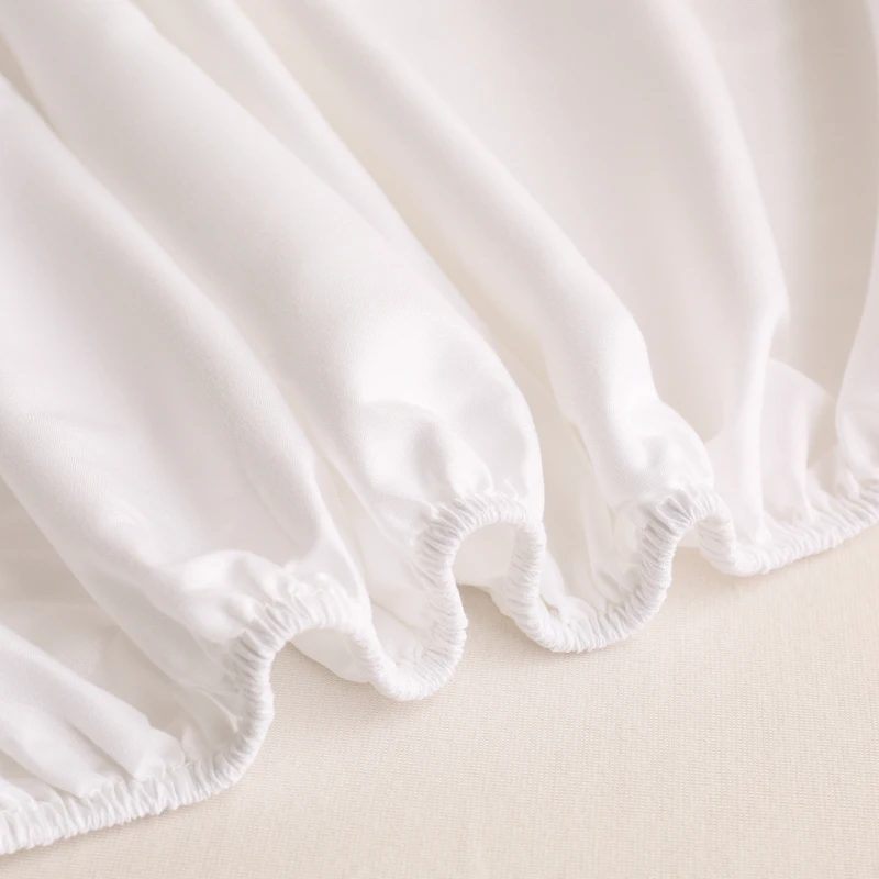 Solid Color Elastic Band Fitted Bedsheet Cover