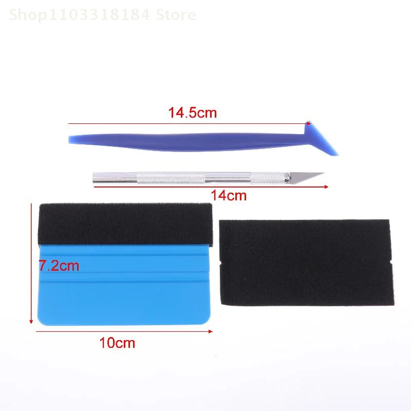 10종 전문 자동차 랩핑 도구 세트 - 비닐 및 윈도우 틴팅 도구 (스퀴지, 펠트 엣지 트리머, 랩핑 스틱 포함)