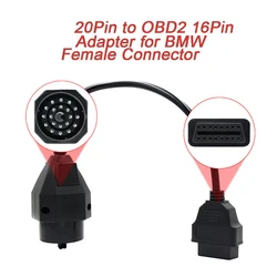 OBD Adapter for BMW 20pin to OBD2 16PIN Female Connector e36 e39 X5 Z3 obd2 car Extension cable for BMW 20 pin INPA autocom