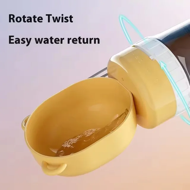 Portable 2 - in - 1 Dog Water Bottle with Food and Water Container Pet Feeder Bowl for Outdoor Travel Dog Drinking Bowls 4