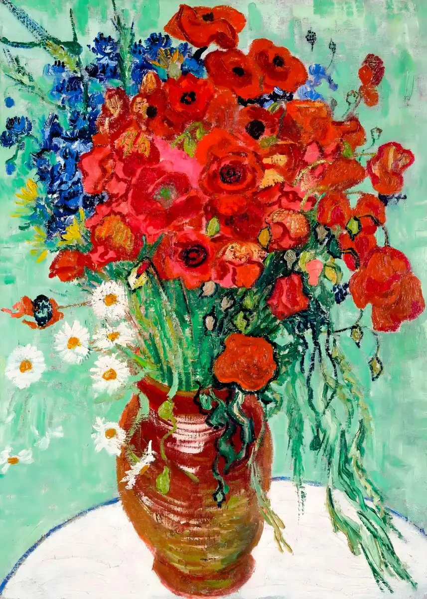 Impressionist Vincent Van Gogh Sunflowers Canvas Painting - Abstract Floral Wall Art Decor
