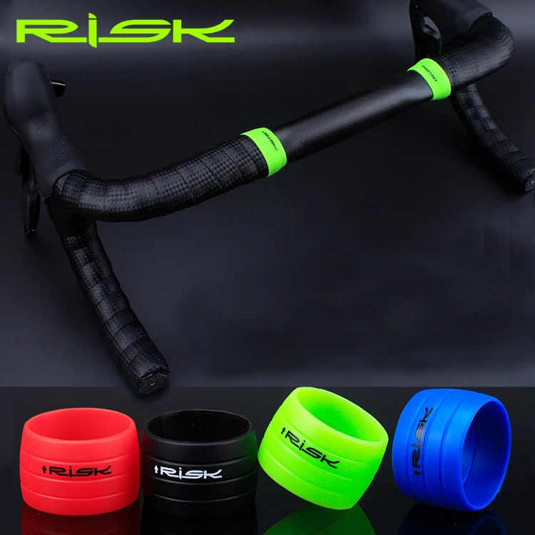 1 Pair Bike Silicone Plug Rubber Anti-Skip Road Bike Plugs For Bar Tape Waterproof Wear Resistant Oudoor Strap Silicone Ring