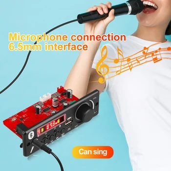 블루투스 5.0 MP3 디코더 보드, 6.5mm 인터페이스, 160W 앰프, 무선 MP3 오디오 음악 플레이어, 12V FM 라디오 모듈