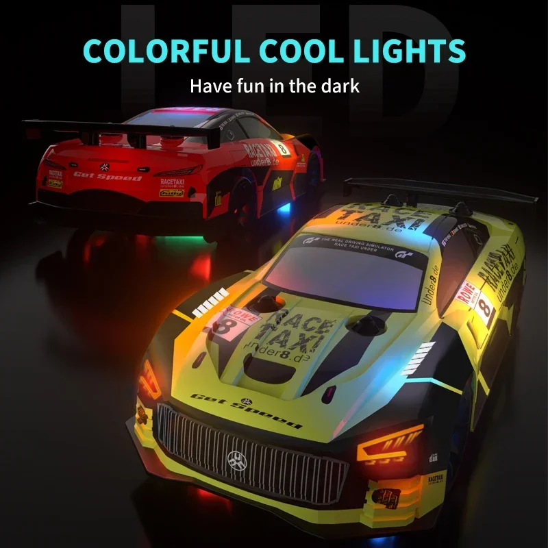 4WD RC Racing Car 2.4G High Speed Drift Remote Control Vehicle led Light electronic RC Car Model Compete Race Game Kids Gift Toy 6