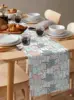 Cartoon Animal Cat Linen Table Runner Dresser Scarf Table Decor Farmhouse Kitchen  Dining Table Runner Holiday Party Decor 6