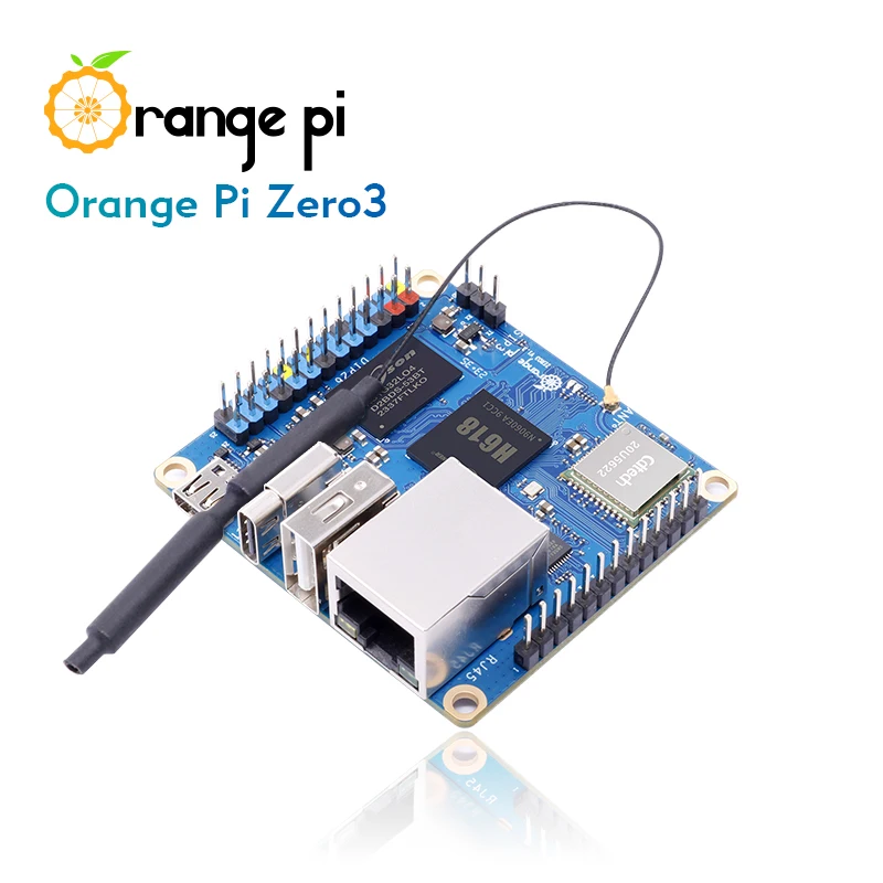 Orange Pi Zero 3 Allwinner H618 1 / 1.5 / 2 / 4 GB RAM DDR4 WiFi5