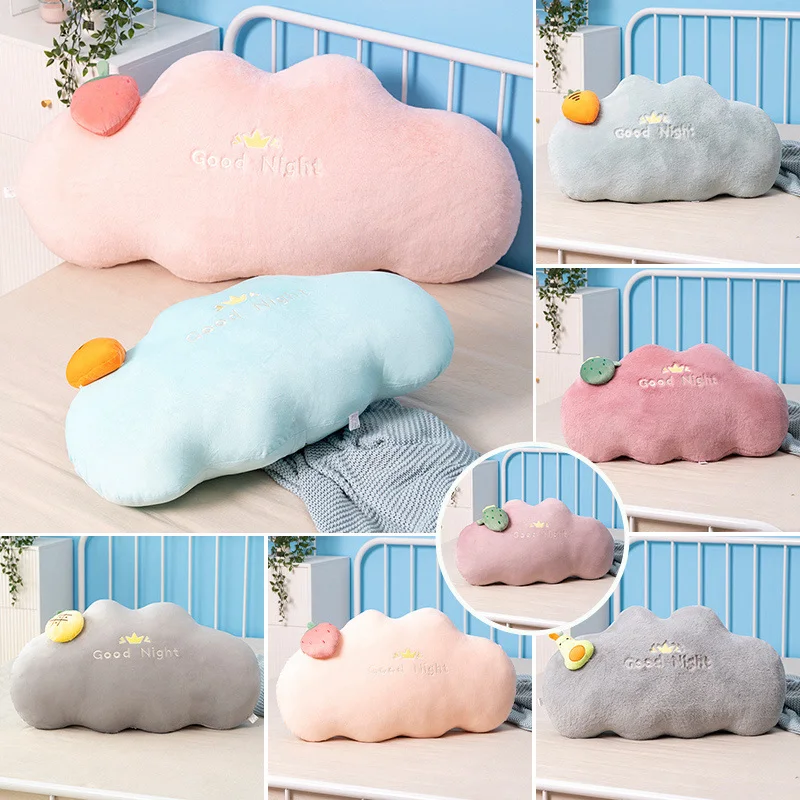 Creative Fruit Cloud Plush Throw Pillow Cushion Soft Stuffed Fluffly Color Cloud Plushies Toys Kawaii Room Decor for Girls Gifts ins style star moon cloud plush toy soft stuffed pillow doll sofa cushion home decor kawaii color gift for girls