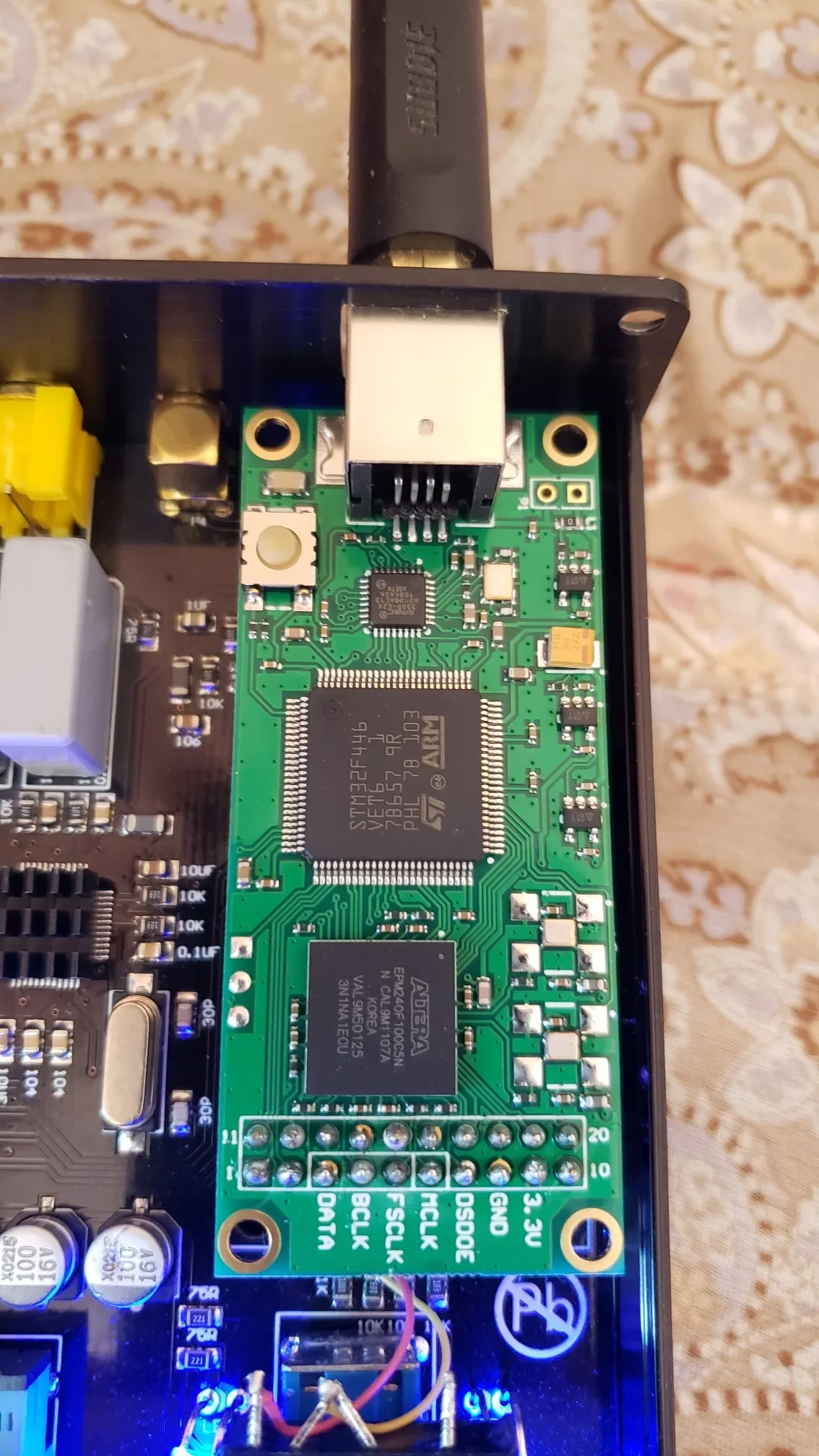 USB Digital Interface PCM1536 DSD1024 Compatible With Amanero Italy XMOS To I2S audio interface sound card