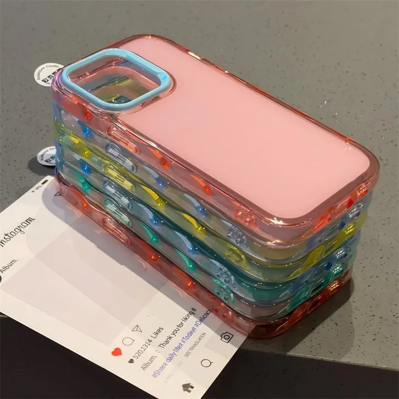 Vibrant Dual-Tone Shockproof Silicone Protective Phone Case