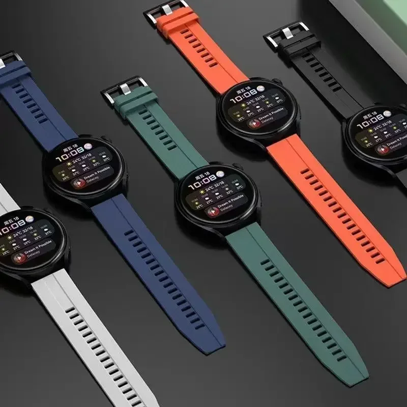 Silicone Sport Watch Bands - Versatile 20mm/22mm Strap Collection