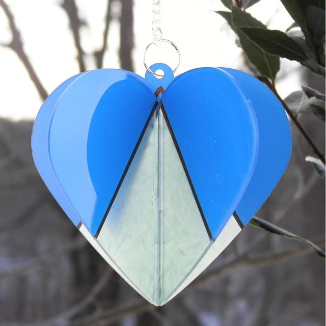 Többoldalas Szív Színes Díszfalfal Lógó Dekorációs Ajándék Otthoni Kertnek - Image 5