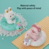 Children's Water Playing Chain Rabbit Cute Pig Swimming Circle Spring Swinging Bathroom Shower Interactive Toy 5