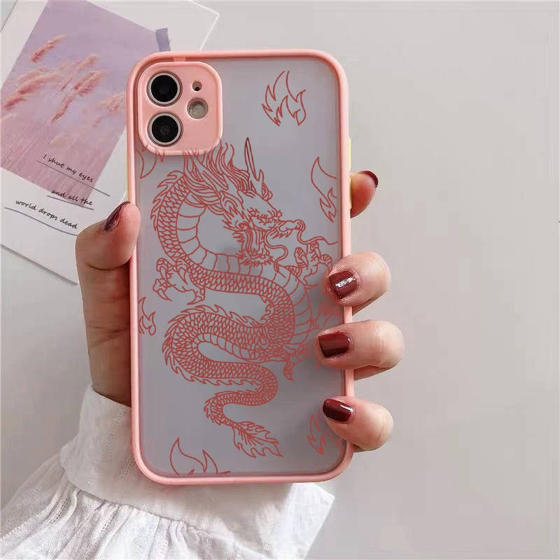 Purple Dragon Pattern Case For iPhone 5