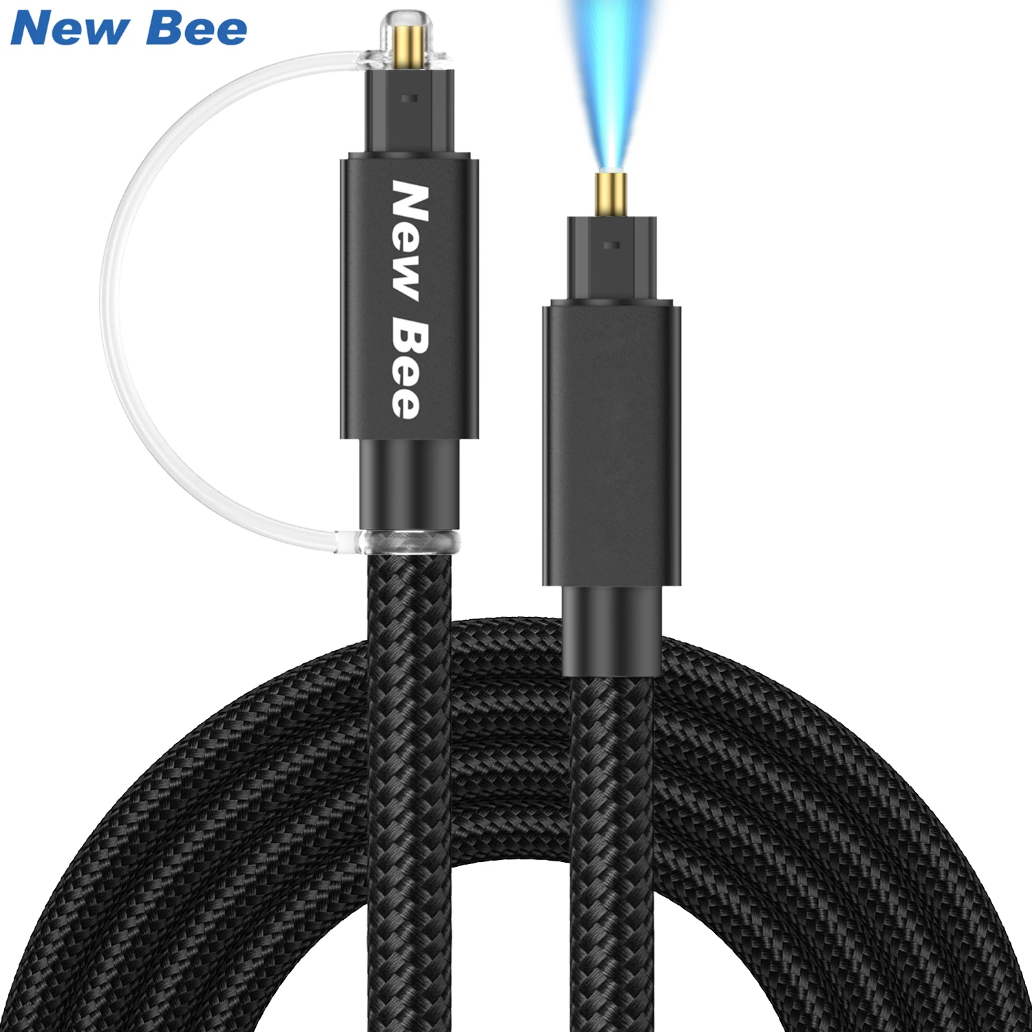 Nuovo Cavo Audio Ottico Bee 10Ft Cavo Audio Digitale In Fibra Ottica Toslink, Compatibile Con Sound Bar Tv Xbox Ps4 Playstation