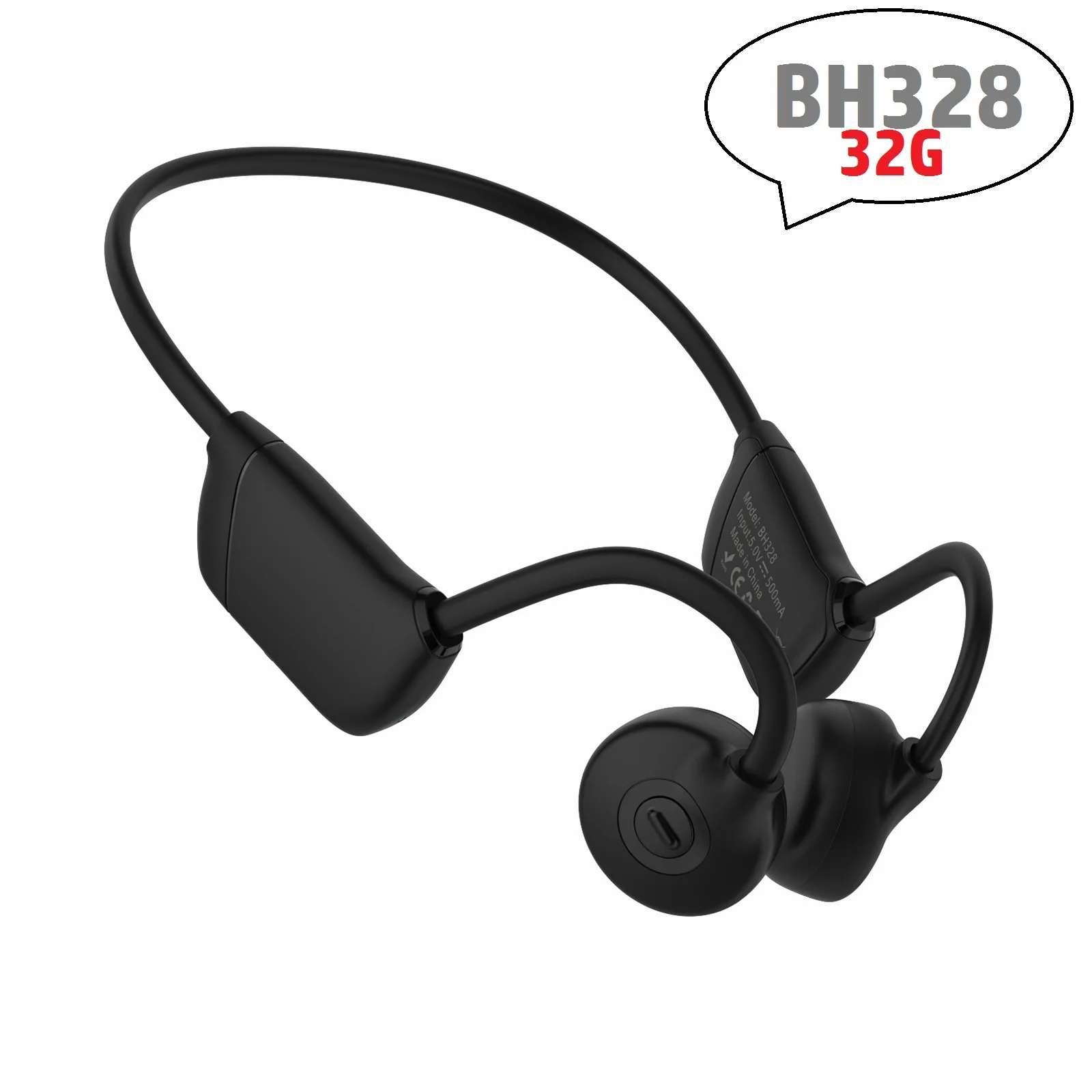 

NEW BH328 Bone Conduction Wireless Headphone 32G RAM Waterproof Headset Bluetooth Earphone Outdoor Sports Fast Charger