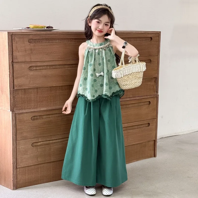 Vestiti Ragazza da 10 a 12 anni Set per bambini Adolescenti Vestito per bambini per ragazze Abiti per adolescenti carini Junior Top Bottom Little Outdoor - immagine 3
