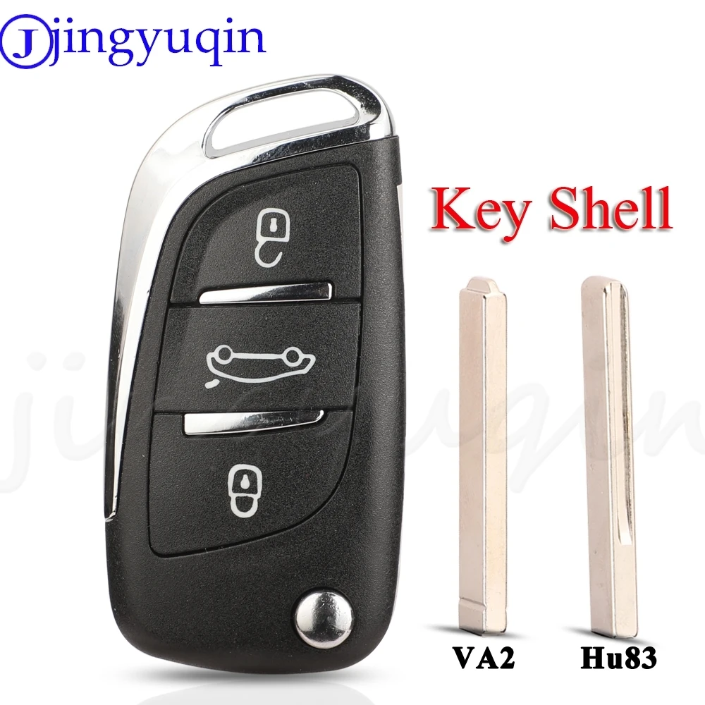

Jingyuqin 3 кнопки раскладной Складной Дистанционный Автомобильный ключ оболочка чехол Fob для Citroen С2 C4 С3 С5 C6 DS4 DS3 DS5 C-Elysee Peugeot 307