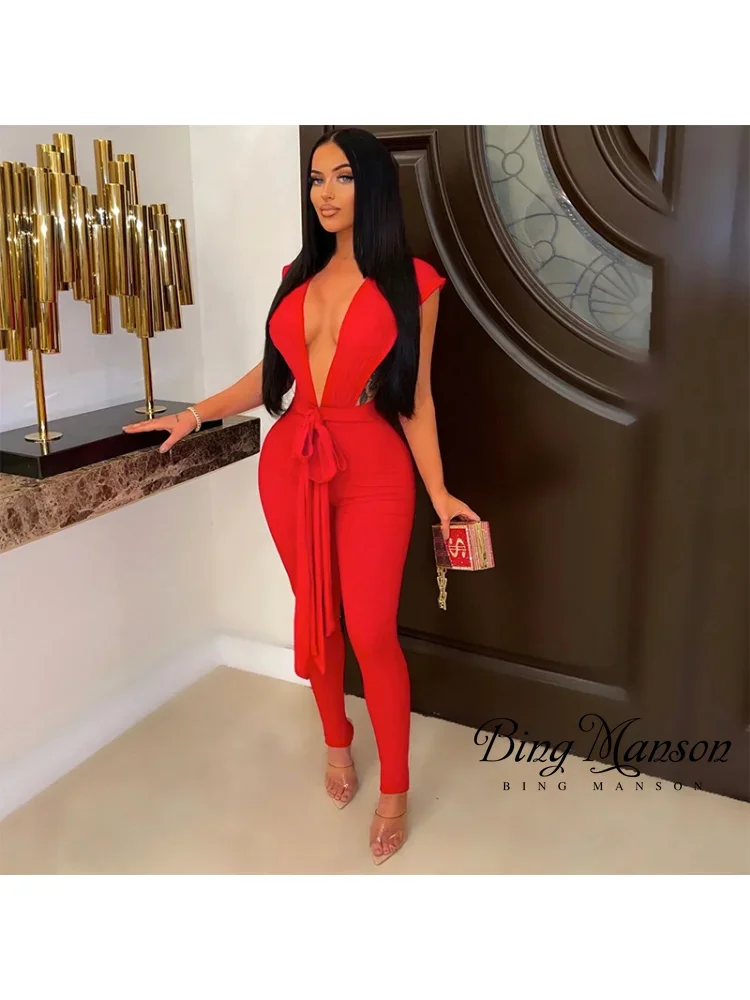 Sleeveless Fabric Patchwork Backless Sexy Hollow Out Jumpsuit Women's Jumpsuit Elegant Party Club Jumpsuit Women's Street Wear