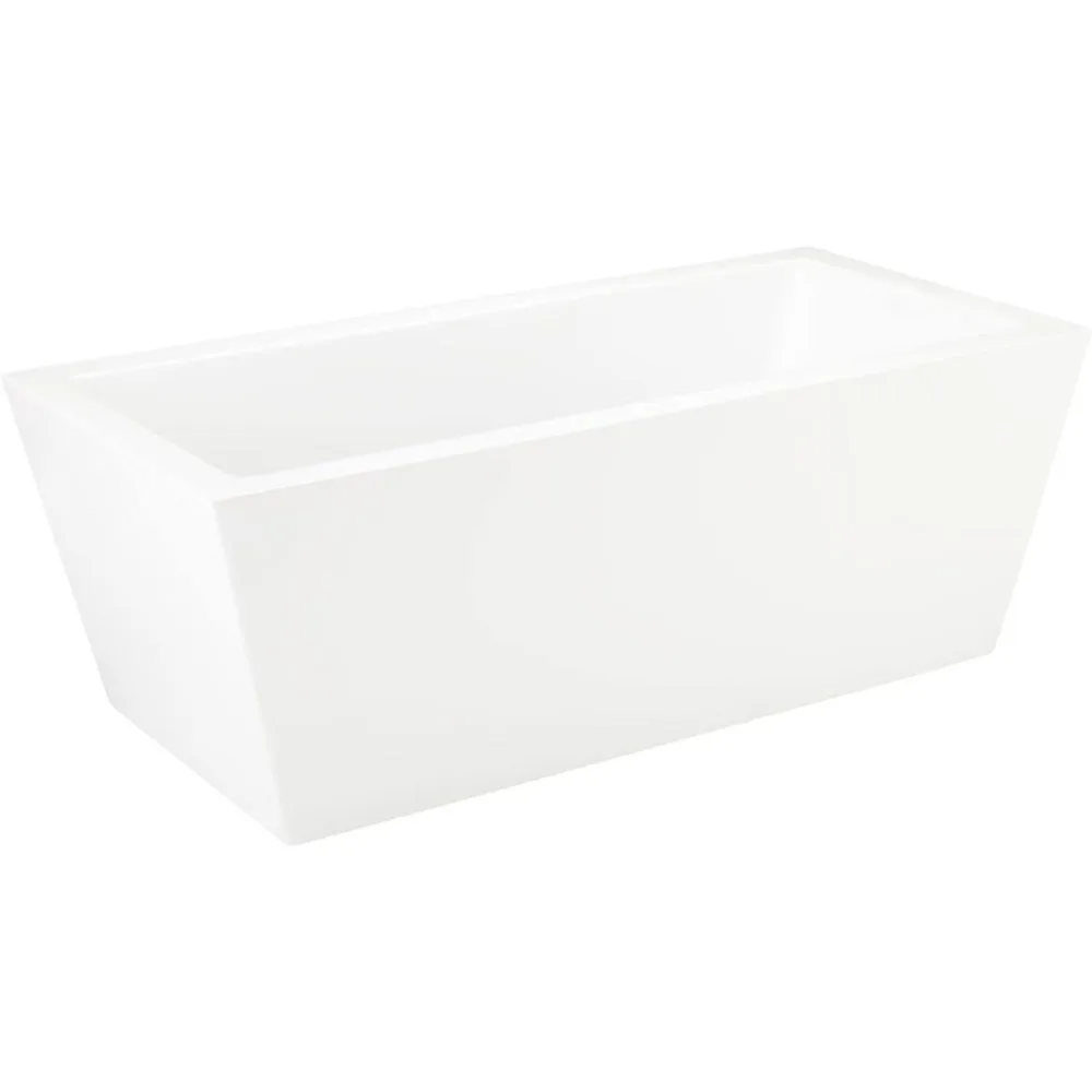 71" Acrylic Soaking Freestanding Tub with Integrated Drain and Overflow