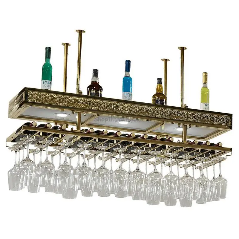 Bar Stainless Steel Wine Rack Wine Glass Rack Glass Hanging Inverted Home Hanging Storage