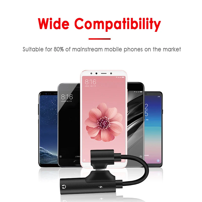 3.5mm Audio Converter Tape C To 3.5mm 2 In 1 Jack Interface Adapter External Splitter Sound Stereo Audio For Earphone Speakers