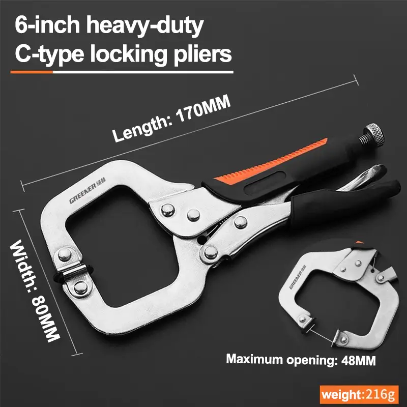 GREENERY Greener Strong Pliers Clamp Multi-functional Manual Universal Industrial-grade Pressure Wire Cutters Fixed Tool Plus - Image 10