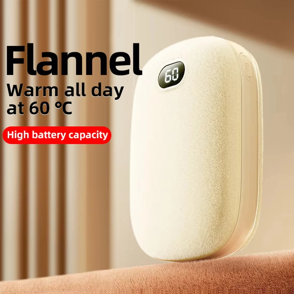 Portable Hand Warmer Xiaomi Rechargeable Flannel Portable Mini 20000 mAh Large Capacity Men Women Camping Travel Office