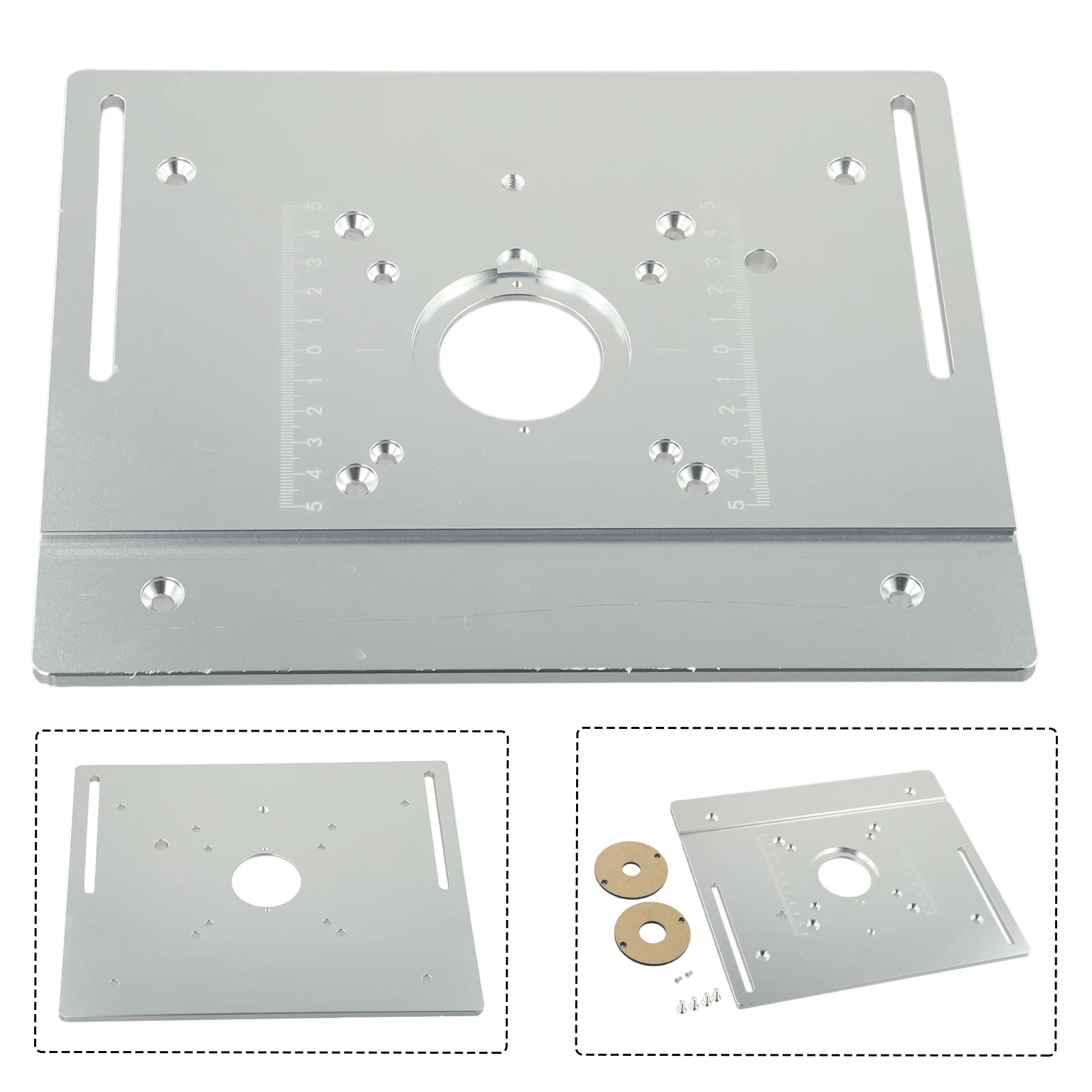 

Electric Wood Router Trimming Machine Accessory Aluminum Router Table Insert Plate CNC Engraved Wear resistant